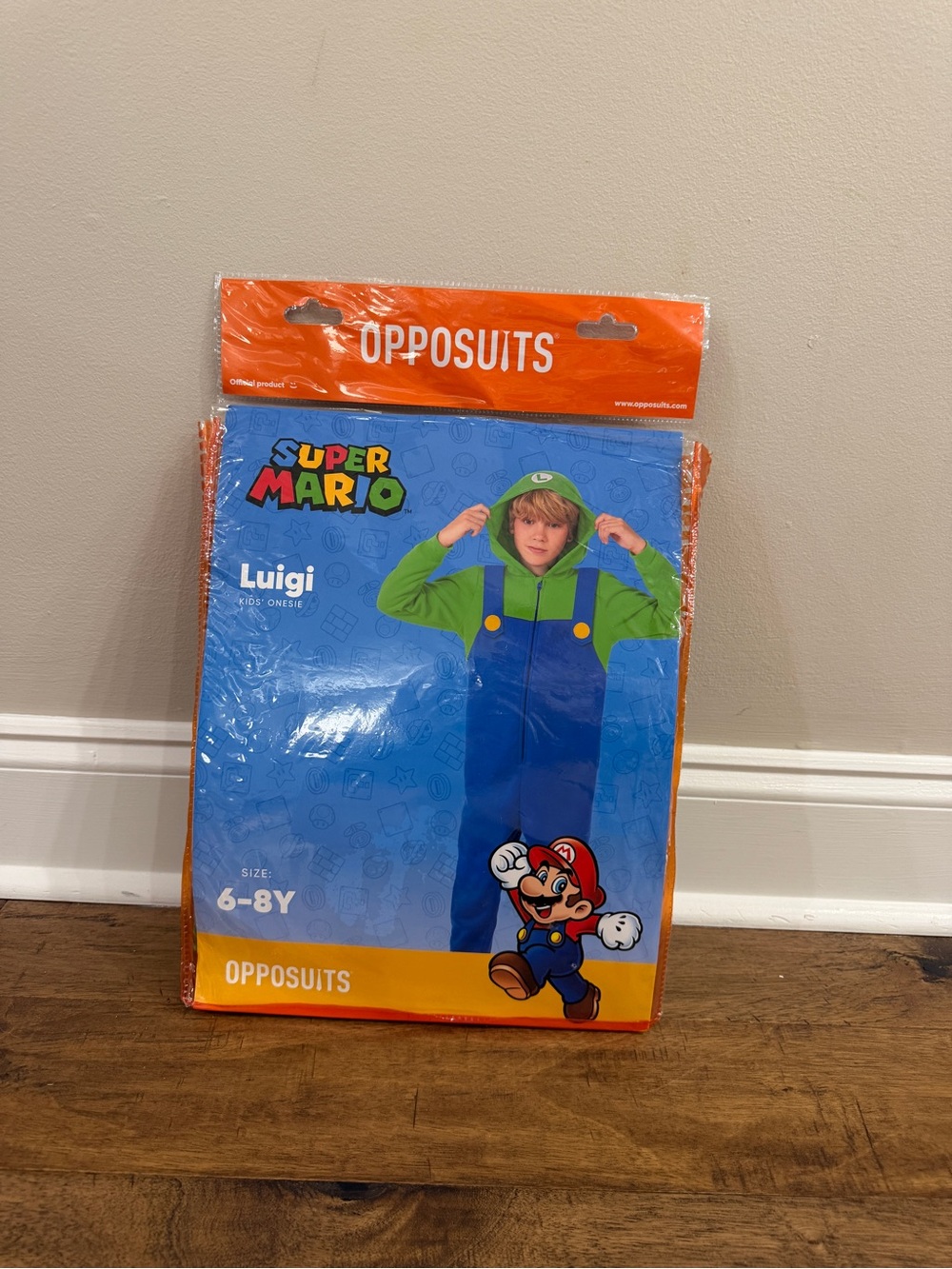 OppoSuits Super Mario Luigi Kids Costume - Blue & Green Hoodie Onesie